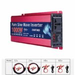Pure Sine Wave Inverter 12V 220V 24V 110V 1000W 2000W 3000W 4000W 5000W DC to AC Portable Power Converter Car Solar Inverter